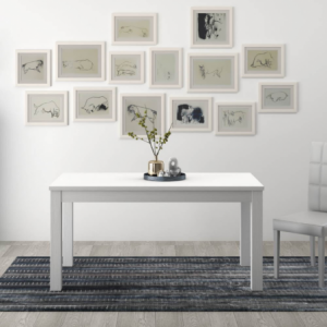 Tavolo allungabile FIRENZE 120x80 bianco frassinato