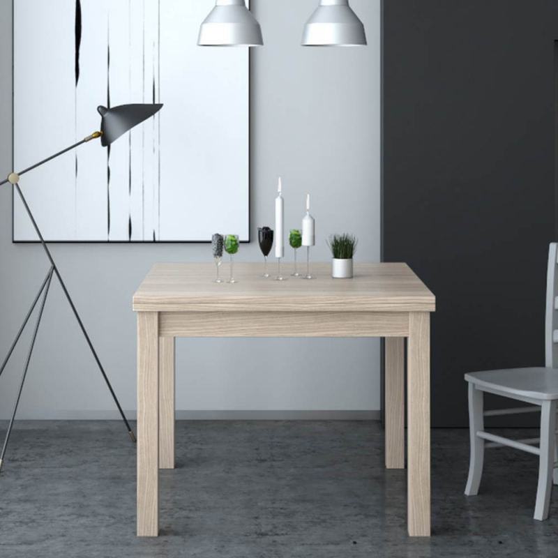 Tavolo raddoppiabile Firenze olmo 90x90