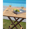 Tavolo Vulcano quadrato Moia legno teak 80cm esterno resistente