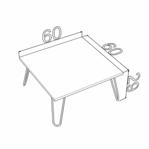 Zoom Tavolino da salotto rettangolare rovere Illia 60x60 MT1904021