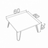 Tavolino da salotto rettangolare rovere Illia 60x60 MT1904021