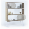 Libreria 3 ripiani Illia rovere nero 94x25x117