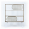 Libreria 3 ripiani Illia rovere nero 94x25x117