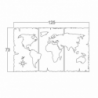 Cornice decorativa mondo nero 125x73 cm MT1924241