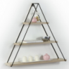 Mensola triangolare Moset 3 ripiani rovere MT1910051