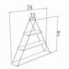 Mensola triangolare Moset 3 ripiani rovere MT1910051