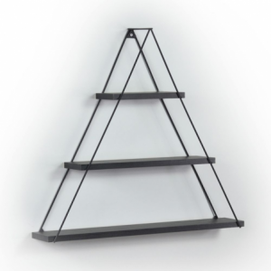 Zoom Mensola triangolare Moset 3 ripiani nero MT191005