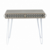 Scrivania Illia piedi in metallo bianco e piano rovere 96x51x75 HMT190642