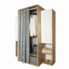 Guardaroba Krell rovere bianco 150x56x184h