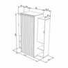 Guardaroba Krell rovere bianco 150x56x184h