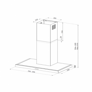 Zoom Samet Cappa Embla 60 da parete acciaio inox