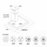 Samet Cappa Mega 60 inox da parete 60 cm