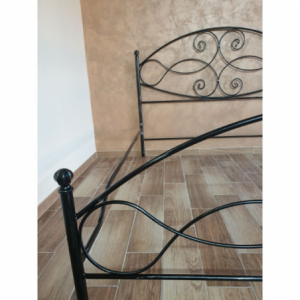 Zoom Letto matrimoniale Narciso ferro battuto nero argento