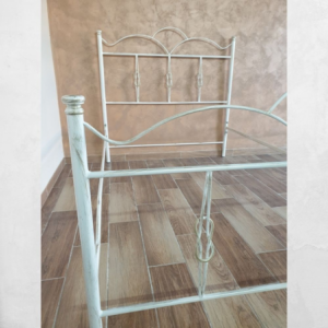 Zoom Letto singolo Primula ferro battuto bianco oro