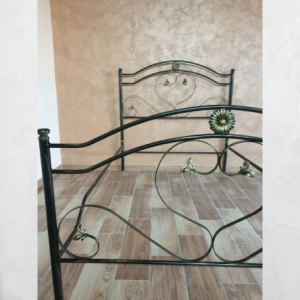 Zoom Letto una singolo Ginestra ferro battuto nero oro