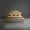 Letto matrimoniale Savoia crema con contenitore