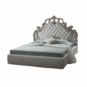 Zoom Letto matrimoniale barocco Aleksandra bianco contenitore