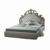 Letto matrimoniale barocco Aleksandra bianco contenitore