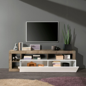 Zoom Porta TV Mogol bianco lucido pero 184x42x58H