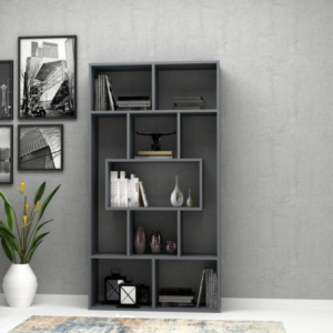 Zoom Libreria Face grigio cemento 90x30x170H cm.