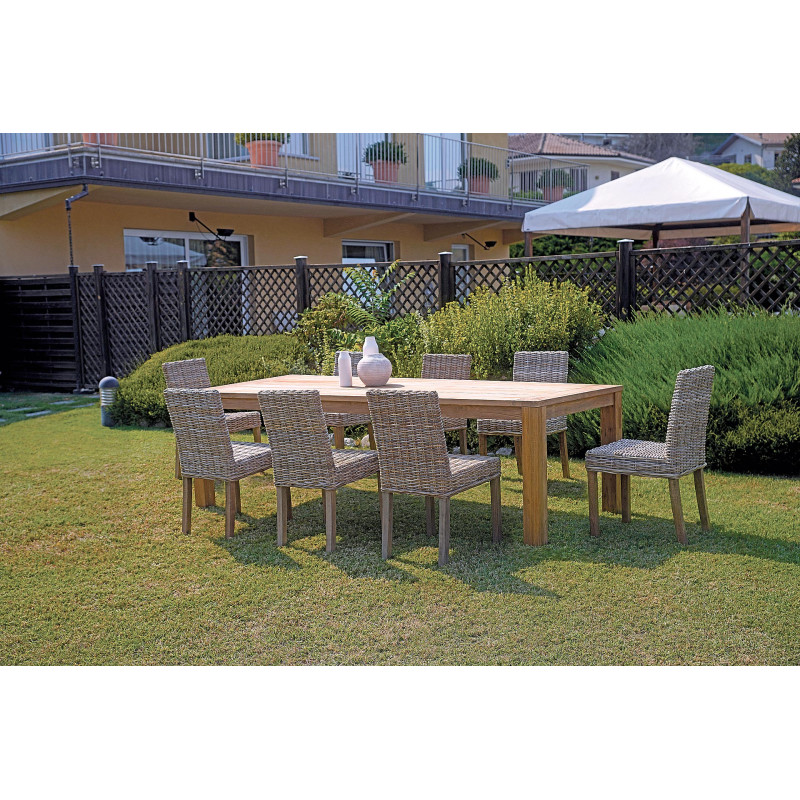 Set due sedie Moia Lisbona grey kubu giardino eleganti robuste