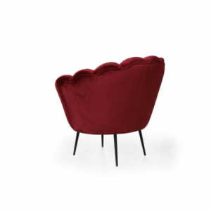 Zoom Poltrona a conchiglia Orel in velluto rosso