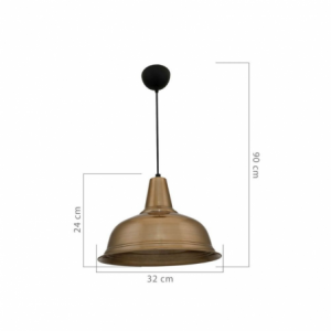 Zoom Lampada a sospensione Tampa ASZ1343 con diffusore bronzo