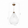 Lampada a sospensione ciondolo Umay ASZ1314 metallo bianco