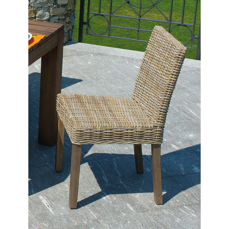 Set due sedie Moia Lisbona grey kubu giardino eleganti robuste