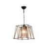Lampada a sospensione Likya ASZ0990 in metallo nero e corda