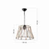Lampada a sospensione Evren ASZ0881 metallo nero e corda