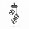Lampada a sospensione Agatha MDL3790 3 cubi nero