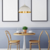Lampada a sospensione Topak ASZ0948 in metallo bianco