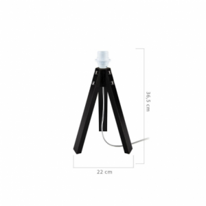 Zoom Lampada da tavolo treppiede Deco MDL3042 legno nero
