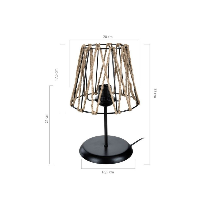 Lampada da tavolo Evren ASZ1127 in iuta