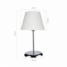Lampada da tavolo Elva ASZ1047 in metallo e paralume tessuto