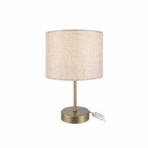 Zoom Lampada da tavolo Flora ASZ1496 con paralume cilindrico tessuto sabbia