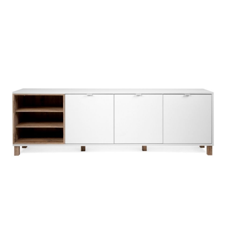Madia Menorca 57A 3 ante bianco rovere 200x35x64,5