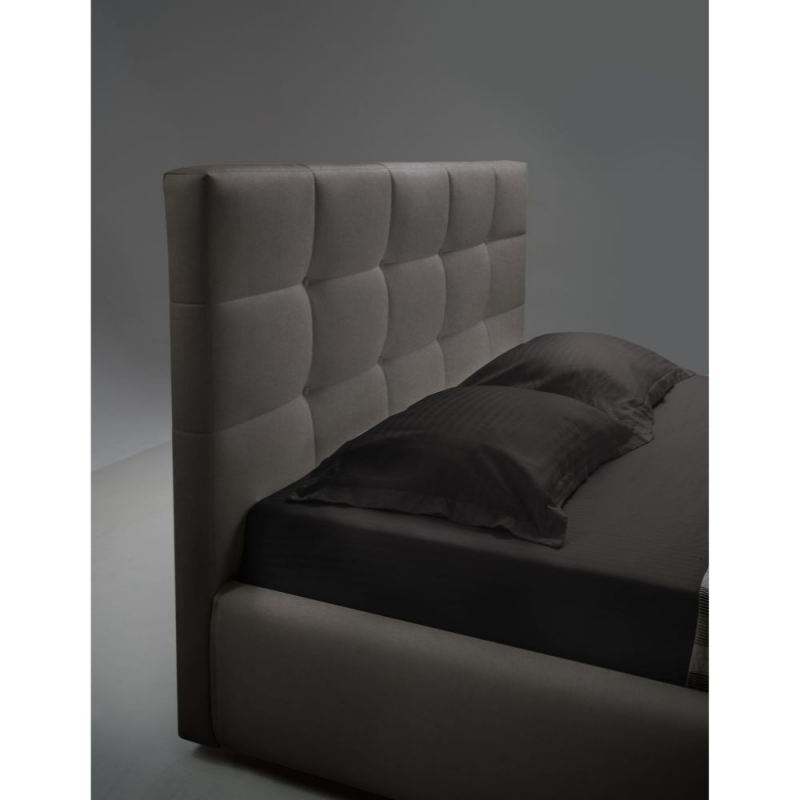 Letto matrimoniale contenitore Napoli tessuto tortora