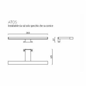 Zoom Lampada LED Atos cromata per bagno 5,6 watt