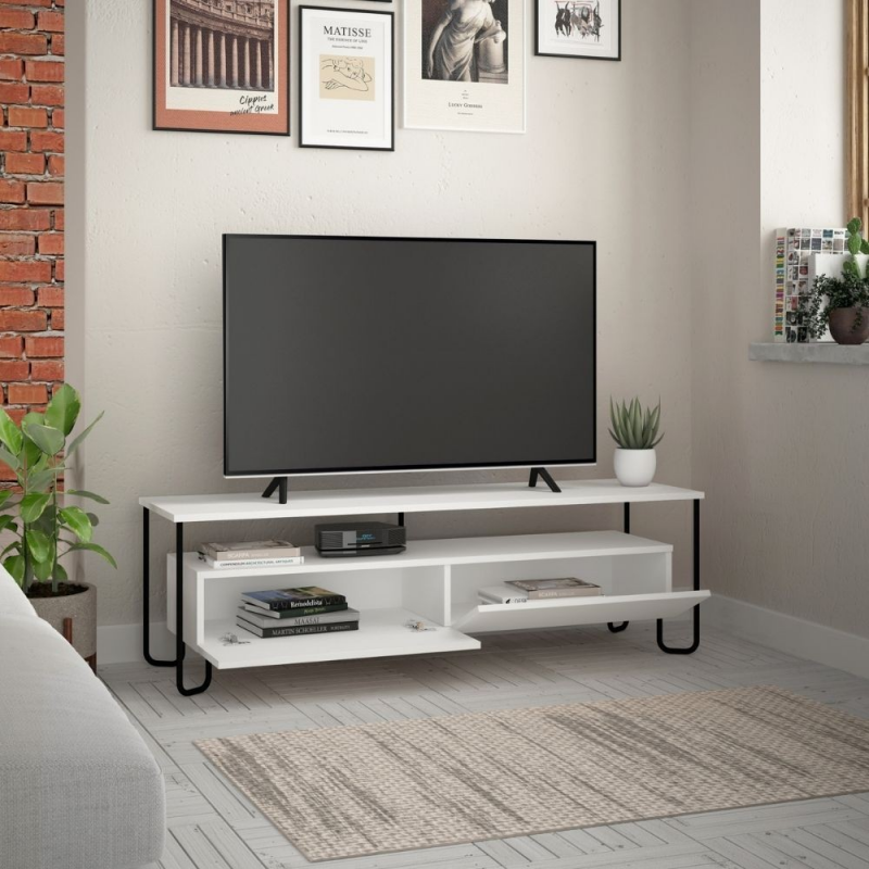 Porta Tv Cornea due ante bianco
