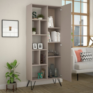 Zoom Libreria Jedda tortora con anta 80,6x191