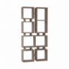 Libreria bifacciale Rail tortora 79x166,5