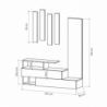 Mobile ingresso Ramda bianco con specchio