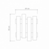 Appendiabiti a muro Wave rovere 8 ganci