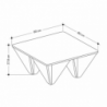 Tavolino da salotto Diamond quadrato antracite