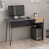 Scrivania Candy antracite noce porte usb 121x45
