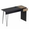 Scrivania Candy antracite noce porte usb 121x45