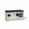 Scarpiera con pouff Dragoshoe bianco nero
