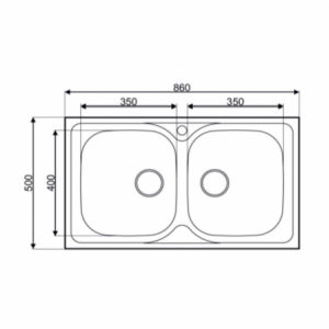 Zoom Lavello incasso cucina MP862V acciaio 86x50 cm due vasche